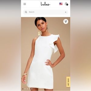 Lulus Dinah White One-Shoulder Dress